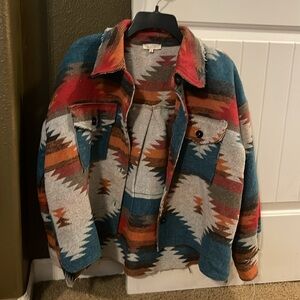 Size S oversized western shacket